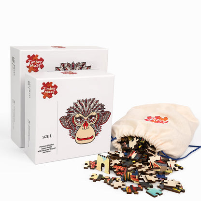 Feathered Monkey - Wooden Jigsaw Puzzle