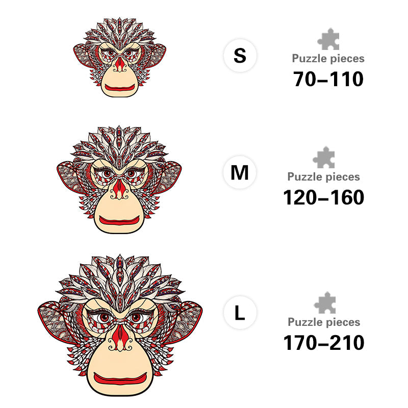 Feathered Monkey - Wooden Jigsaw Puzzle