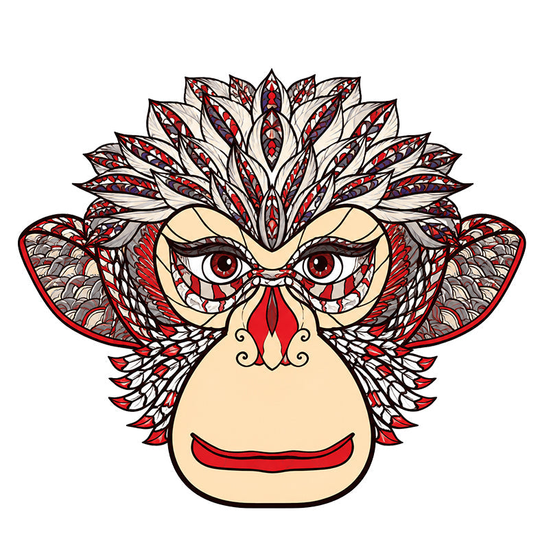 Feathered Monkey - Wooden Jigsaw Puzzle