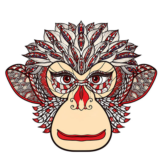 Feathered Monkey - Wooden Jigsaw Puzzle