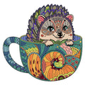 Teacup hedgehog - Wooden Jigsaw Puzzle