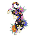 Floral Feline - Wooden Jigsaw Puzzle