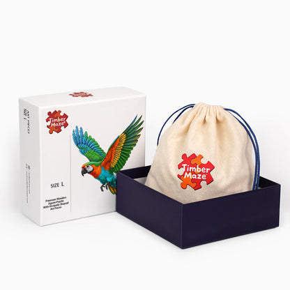 Rainbow Parrot - Wooden Jigsaw Puzzle