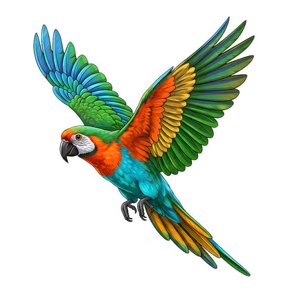 Rainbow Parrot - Wooden Jigsaw Puzzle
