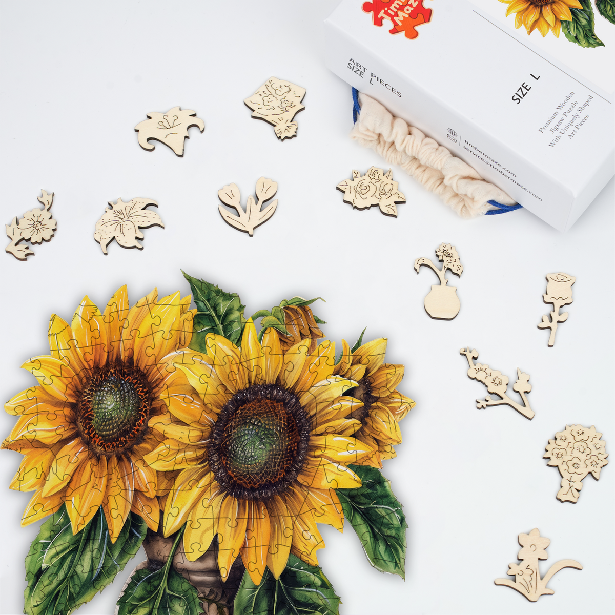 Sunflower Vase - Wooden Jigsaw Puzzle