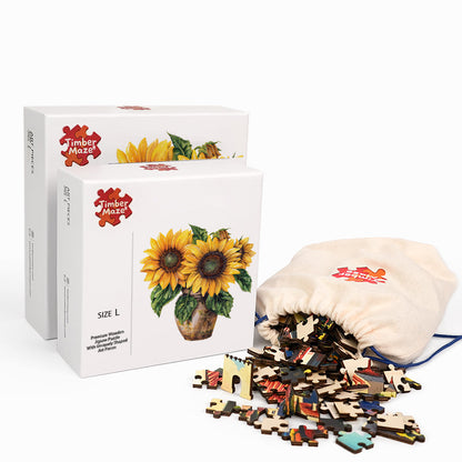 Sunflower Vase - Wooden Jigsaw Puzzle