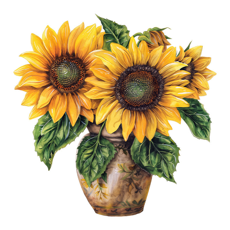 Sunflower Vase - Wooden Jigsaw Puzzle