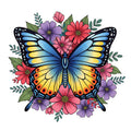 The Azure Lepidoptera - Wooden Jigsaw Puzzle