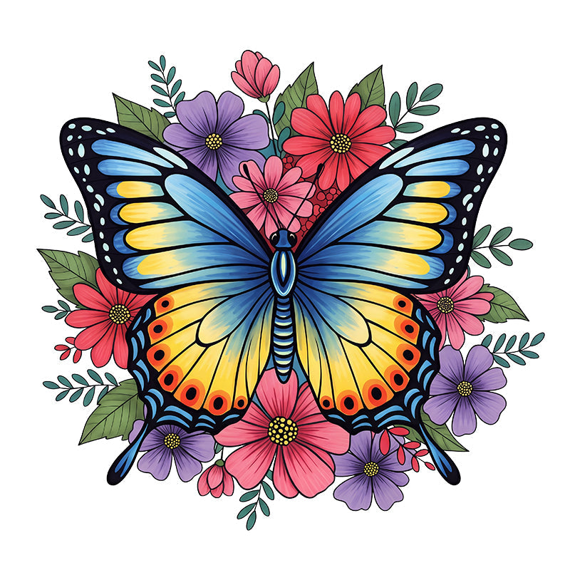 The Azure Lepidoptera - Wooden Jigsaw Puzzle