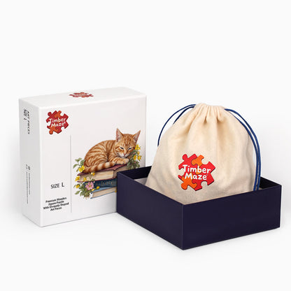 Tomes & Tabby - Wooden Jigsaw Puzzle